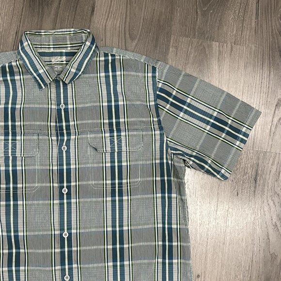 Woolrich Shirt Mens Large Button Down Plaid Lightweight - Picture 2 of 7